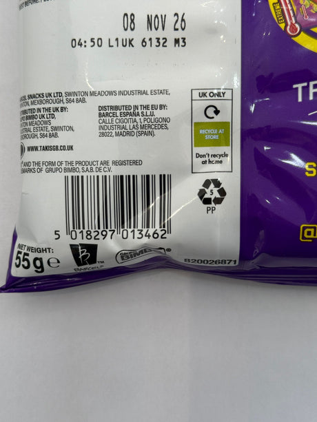 Takis Smokin' BBQ Flavour Fried Maize Snack 55g