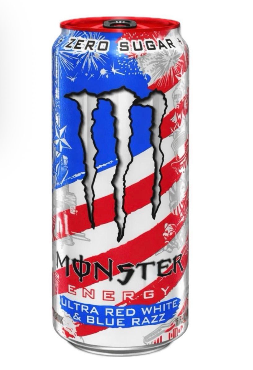 Monster Energy Ultra Red White & Blue Razz Zero Sugar 500ml