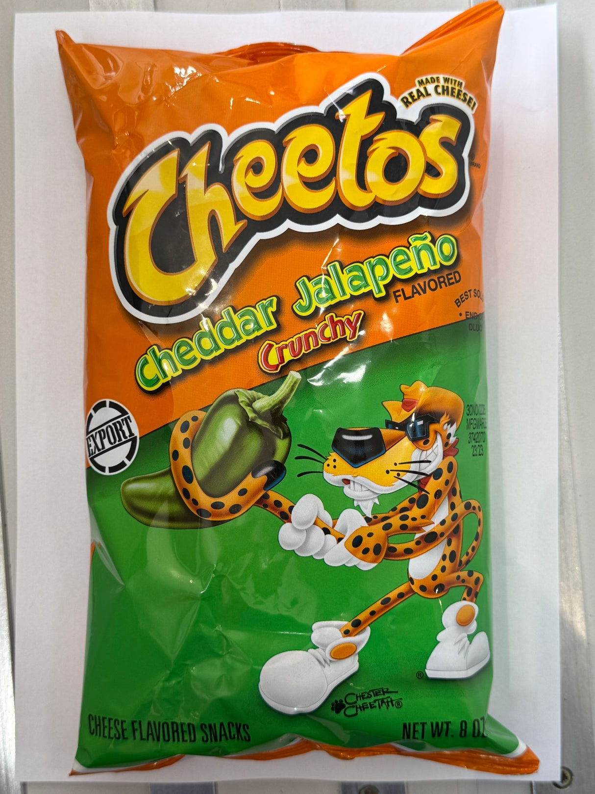 Cheetos Crunchy Cheddar Jalapeño Flavored Snacks 226g