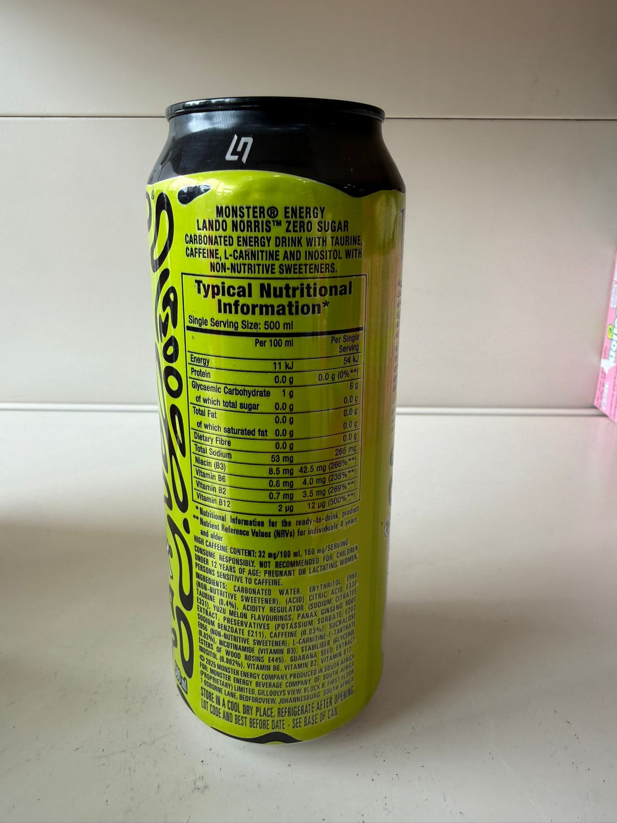 Monster Energy Lando Norris Zero Sugar 500ml front can | Asian Grocery UK