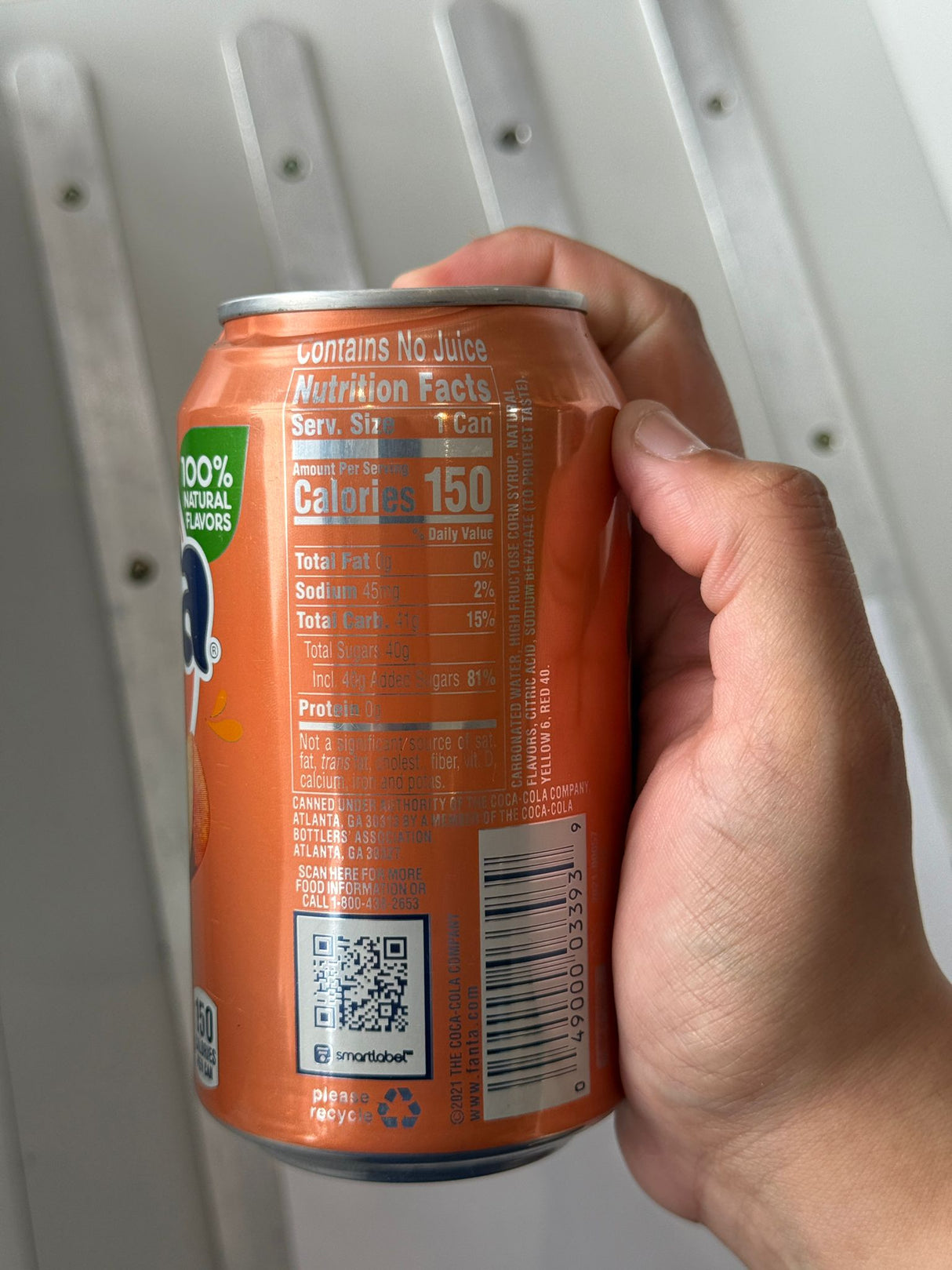 Fanta Peach Flavour Soda Can 355ml
