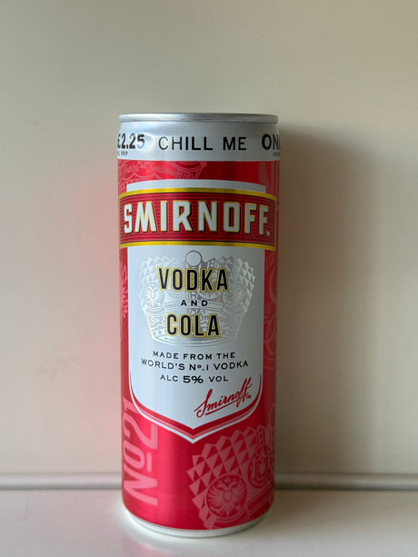 Smirnoff Vodka and Cola Can 250ml