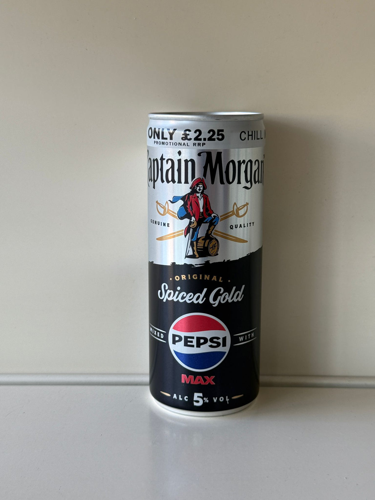 Captain Morgan Original Spiced Gold & Pepsi Max 250ml Can