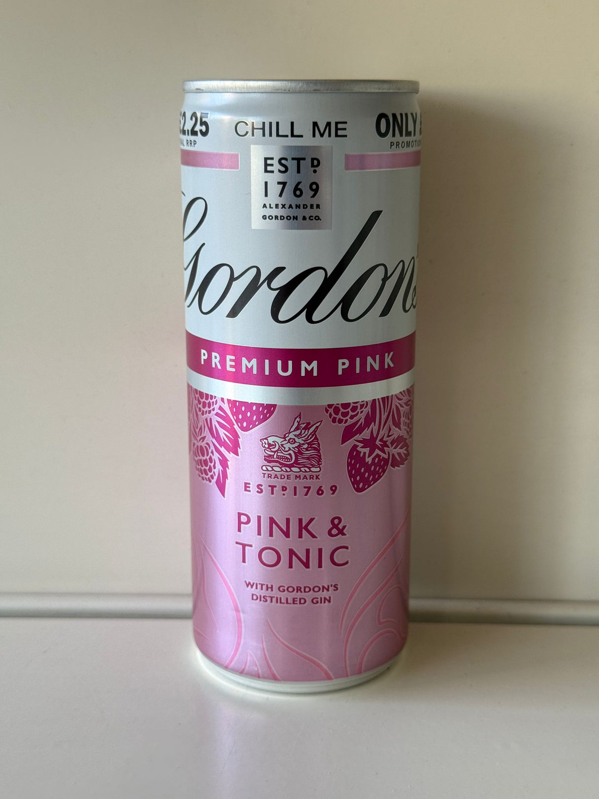 Gordon's Premium Pink Pink & Tonic 250ml Can