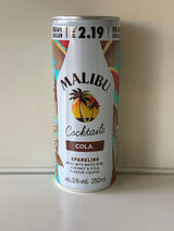 Malibu Cocktails Cola Sparkling Can 250ml