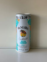 Malibu Cocktails Piña Colada Can 250ml