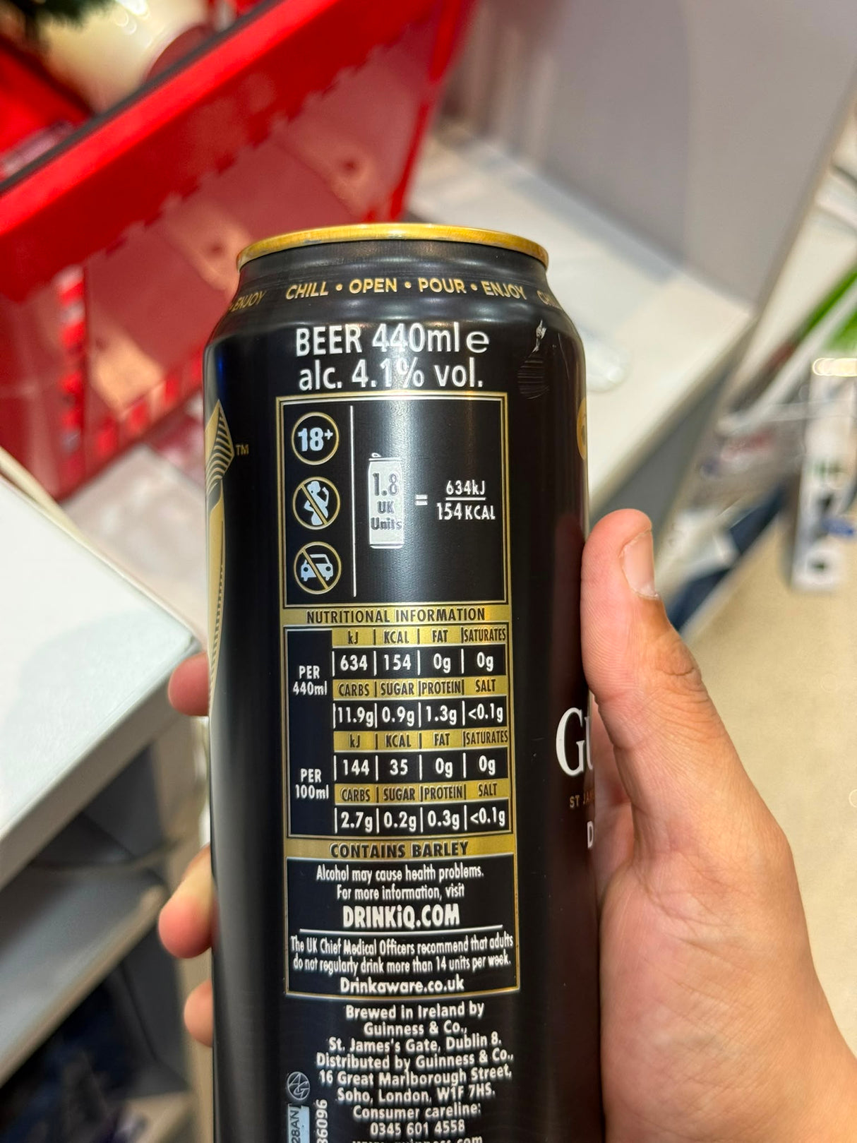 Guinness Draught Stout 440ml Can