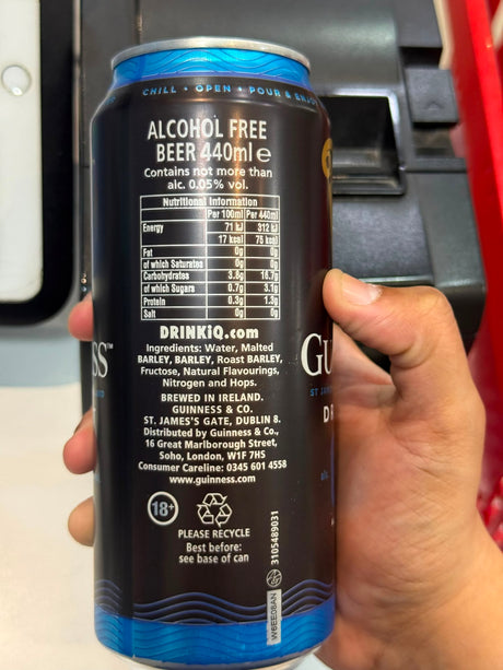 Guinness Draught 0.0 Alcohol Free Stout 440ml