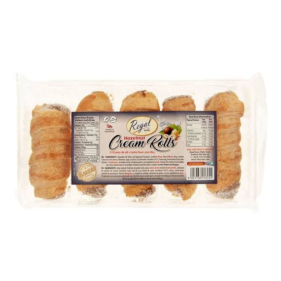 Regal Bakery Hazelnut Cream Rolls 5 Pack