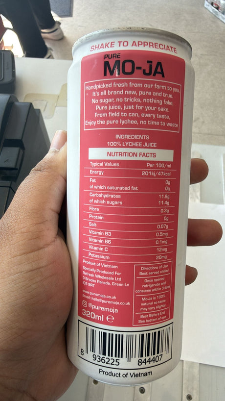 Pure Mo-Ja 100% Lychee Juice 320ml