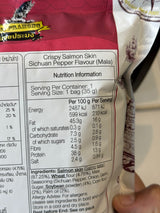 Nai Pramong Crispy Salmon Skin Mala front pack | Asian Grocery UK