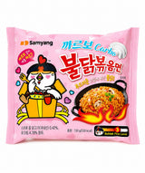 Samyang Carbo Buldak Bokkeummyeon Carbonara Fire Chicken Noodles front pack | Asian Grocery UK