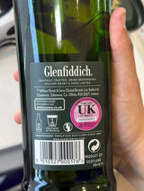 Glenfiddich 12 Year Old Single Malt Scotch Whisky 70cl back label UK market stamp | Asian Grocery UK