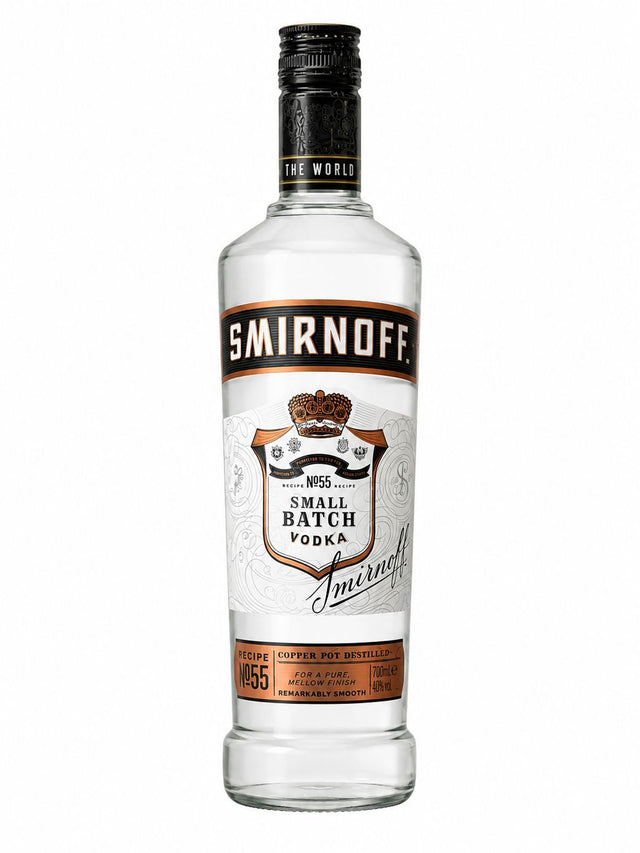 Smirnoff No. 55 Small Batch Vodka 700ml back label nutritional info | Asian Grocery UK
