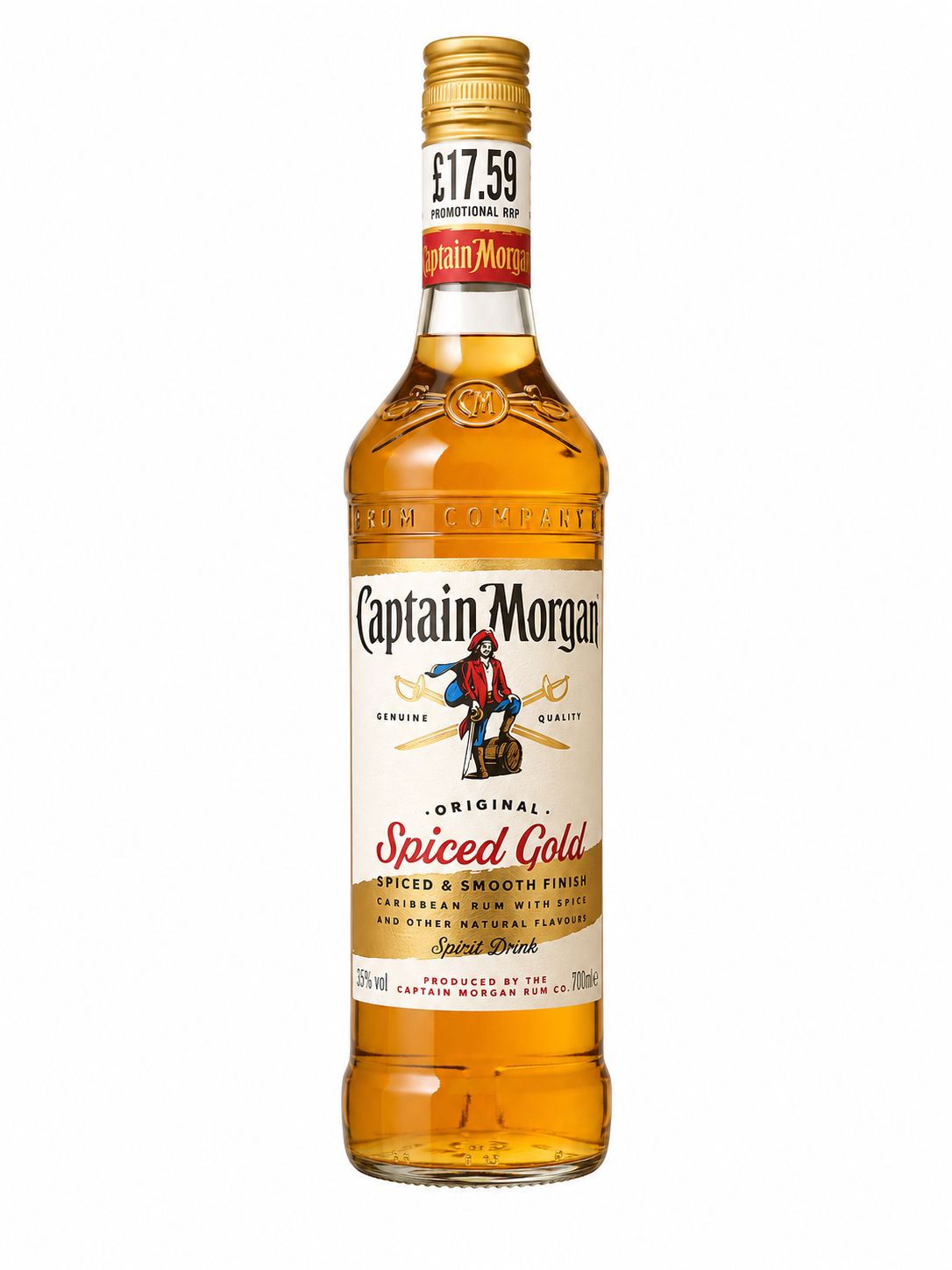 Captain Morgan Original Spiced Gold Rum 700ml bottle front | Asian Grocery UK