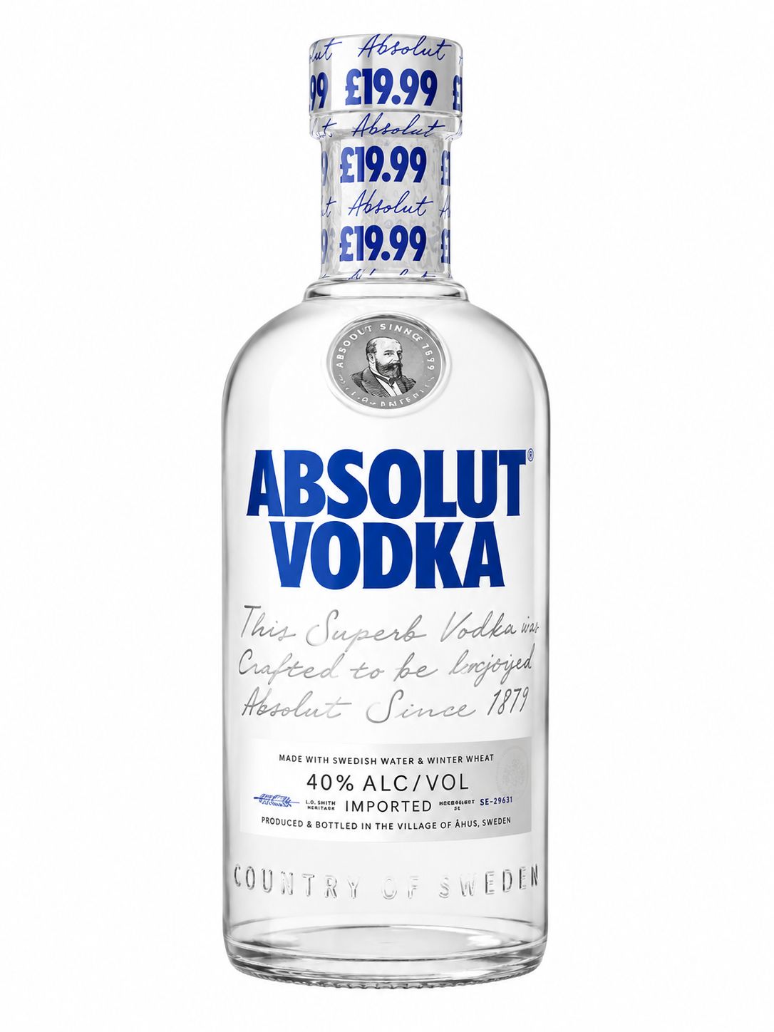 Absolut Vodka Original 700ml nutrition and ABV label | Asian Grocery UK