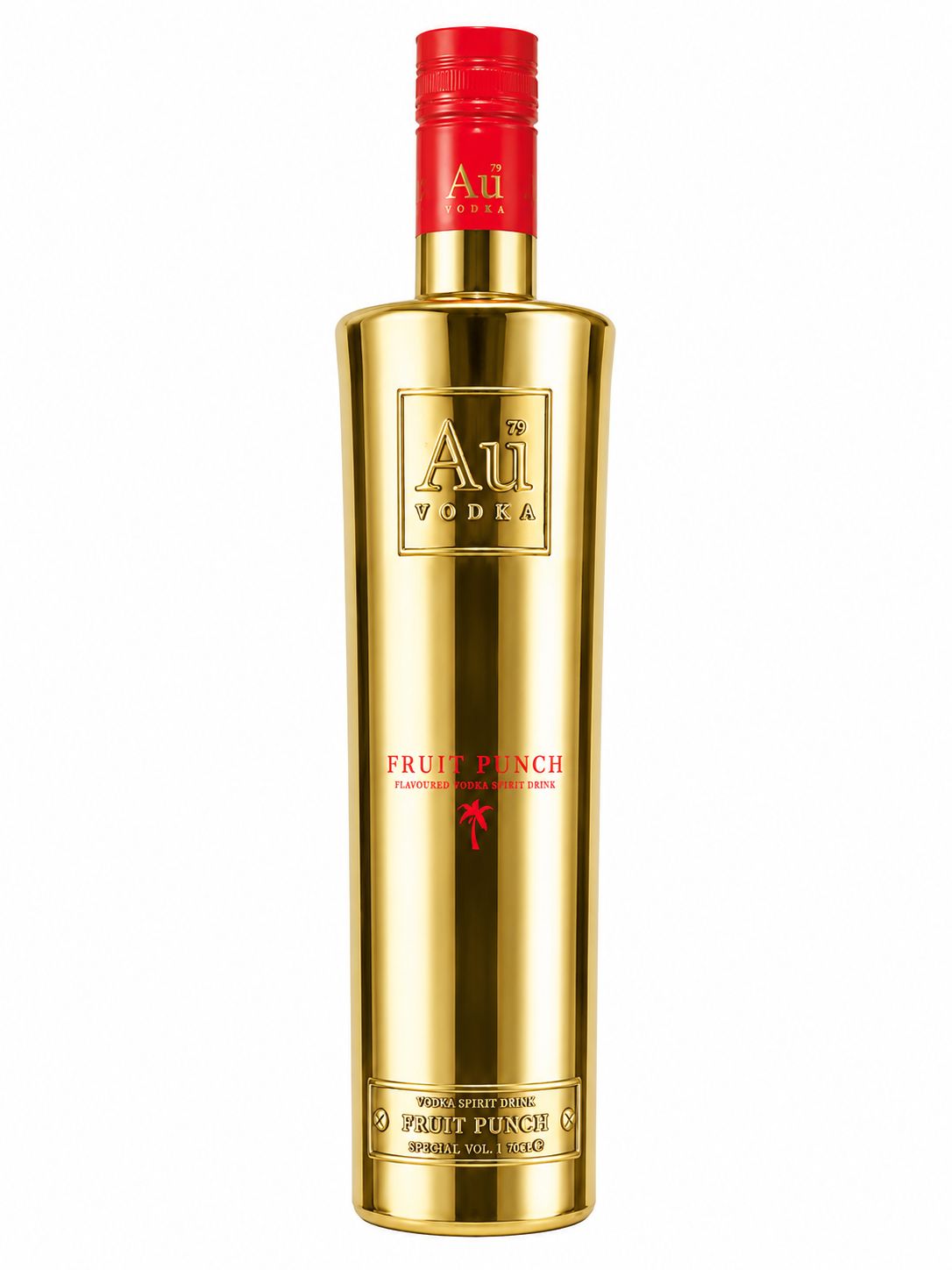 Au Vodka Fruit Punch 70cl back label showing 35.2% ABV barcode | Asian Grocery UK