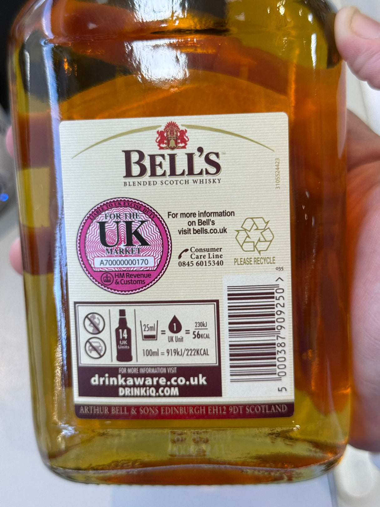 Bell's Blended Scotch Whisky Original 35cl promotional price cap | Asian Grocery UK