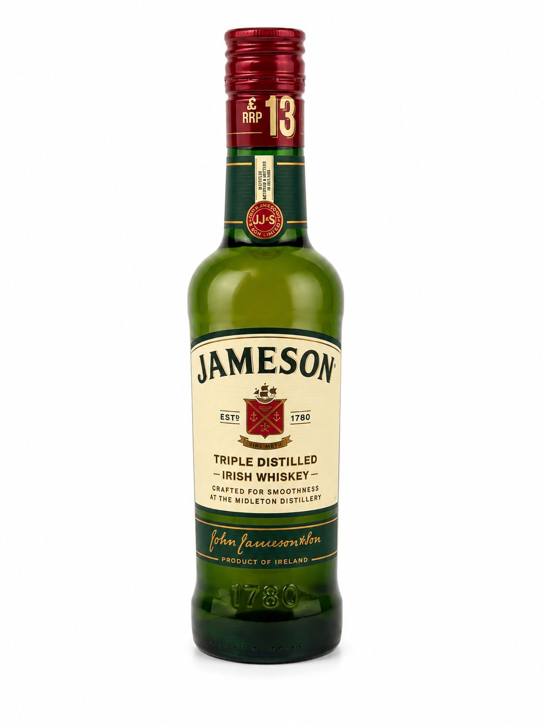 Jameson Irish Whiskey 350ml bottle cap RRP 13.99 | Asian Grocery UK