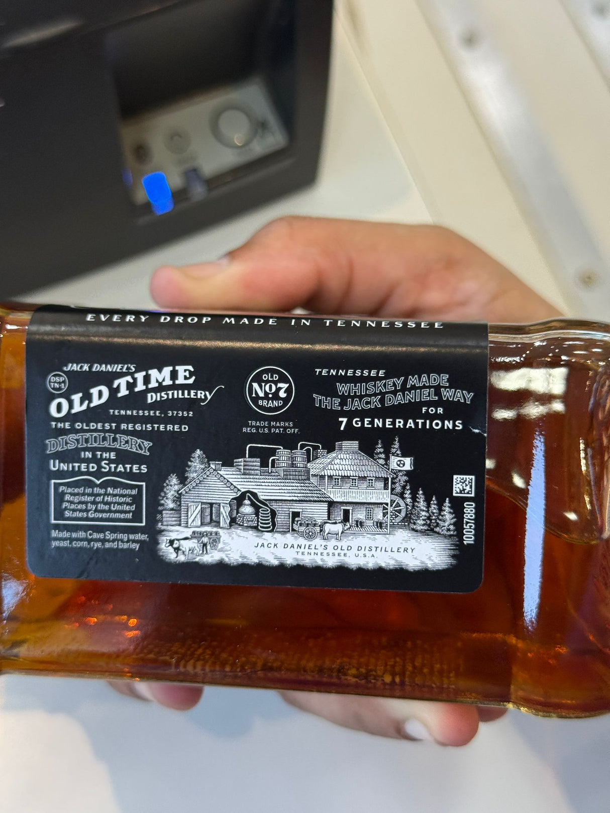 Jack Daniel's Old No. 7 Tennessee Whiskey 35cl back label heritage story | Asian Grocery UK