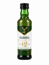 Glenfiddich 12 Year Old Whisky Miniature 5cl 40% vol back of bottle | Asian Grocery UK