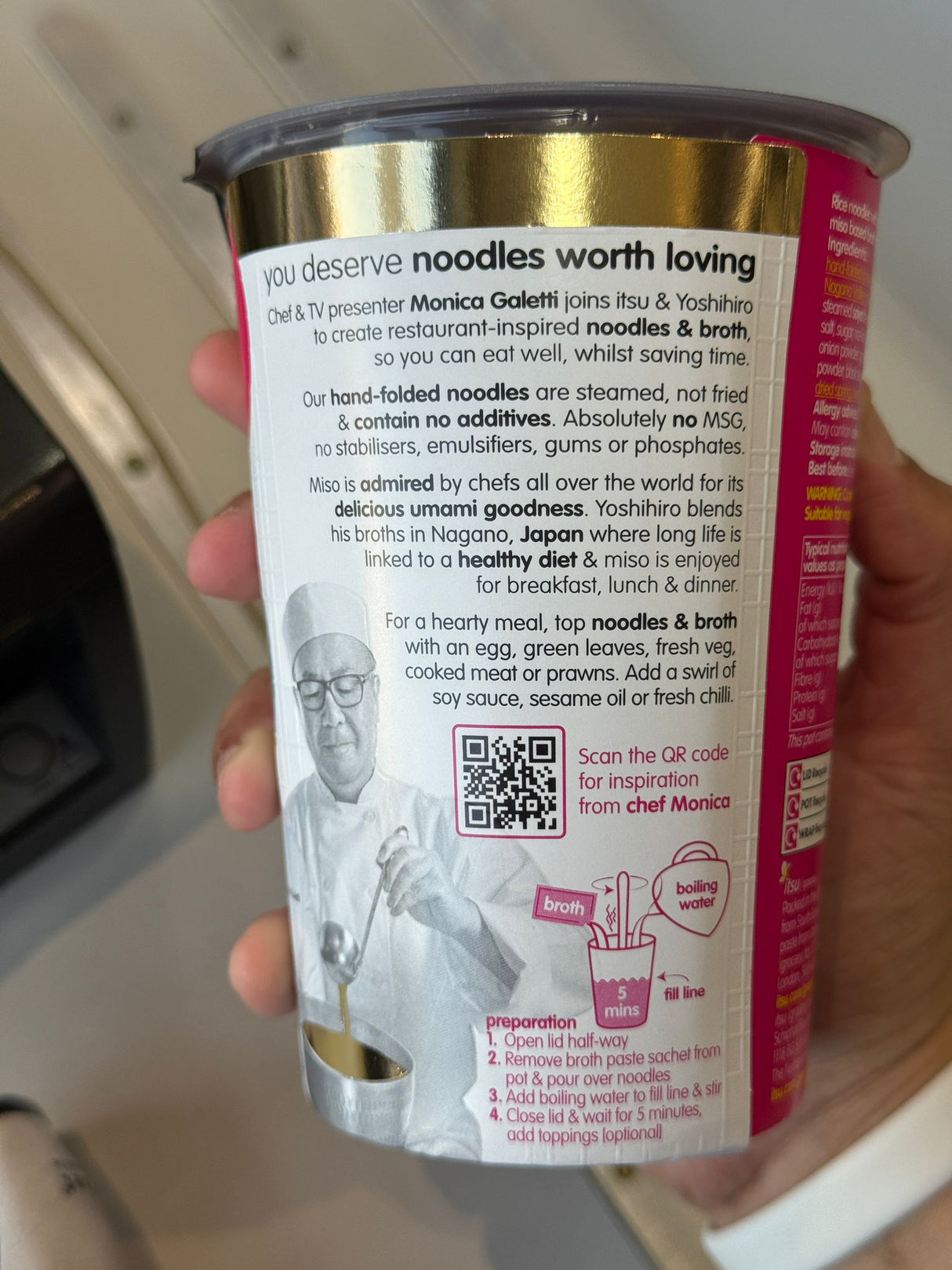 itsu Chick-n Ramen ingredients and nutrition label | Asian Grocery UK