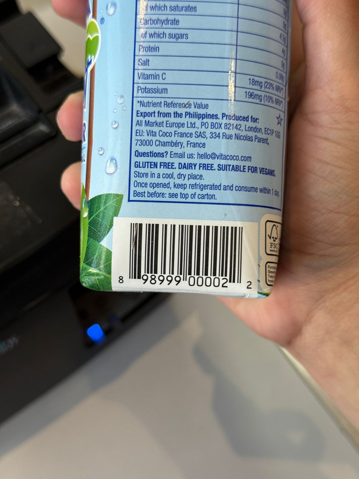 Vita Coco Coconut Water Original 330ml front pack | Asian Grocery UK