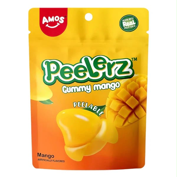Amos Peelerz Gummy Mango ingredients and nutrition label | Asian Grocery UK