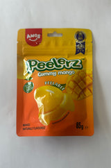 Amos Peelerz Gummy Mango barcode and best before label | Asian Grocery UK