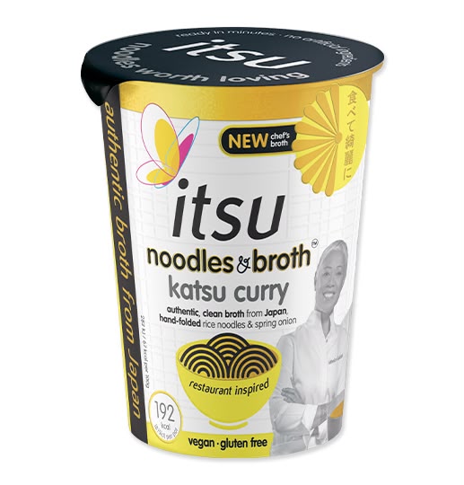 itsu Katsu Curry Noodles and Broth ingredients and nutrition label | Asian Grocery UK