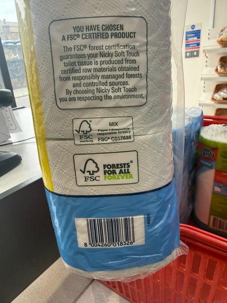 Nicky Soft Touch toilet tissue front packaging | Asian Grocery UK