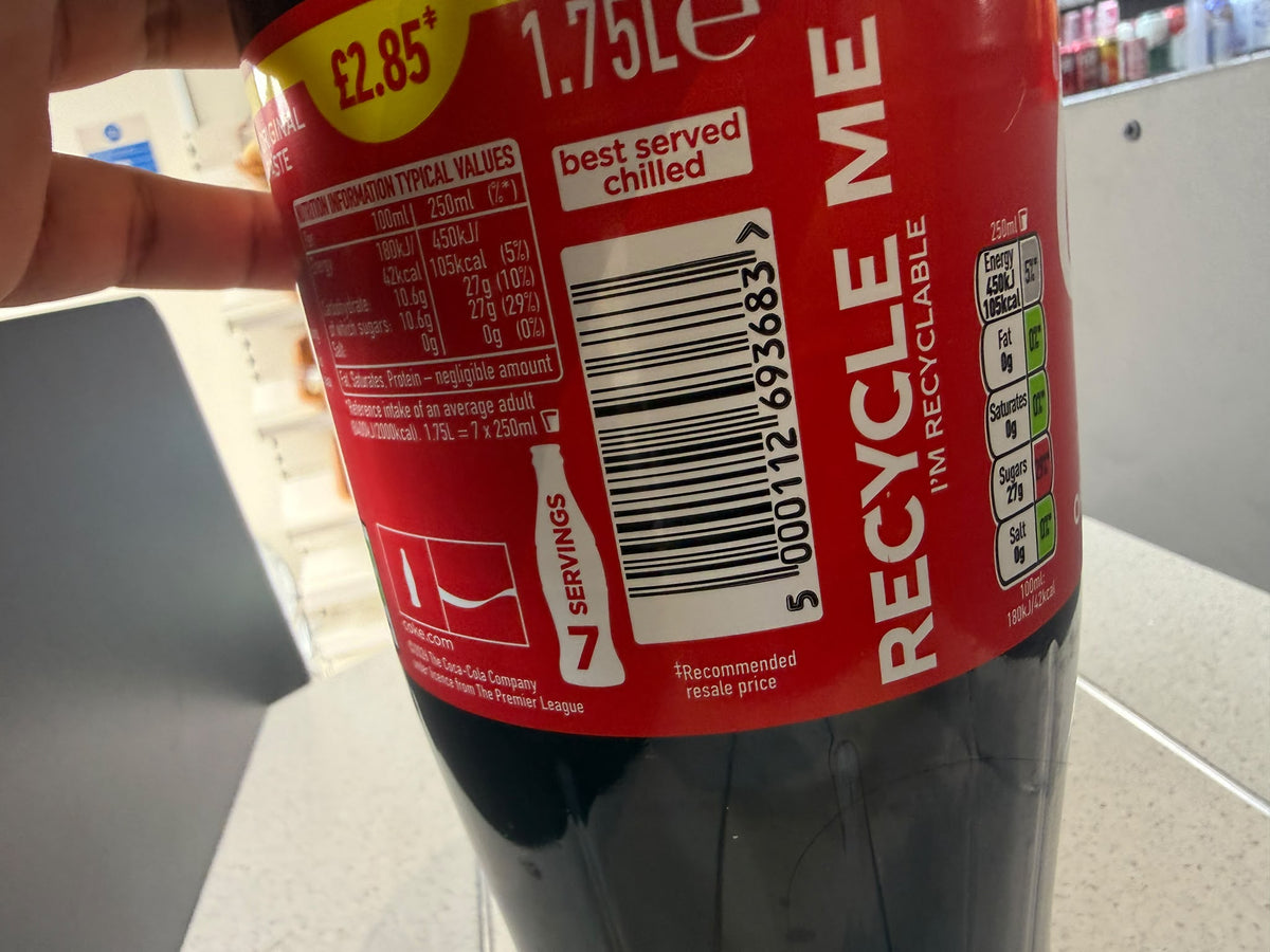 Coca-Cola Original Taste sparkling soft drink in a 1.75L bottle | Asian Grocery UK