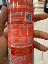 Boost Energy White Peach nutrition panel on the can back | Asian Grocery UK