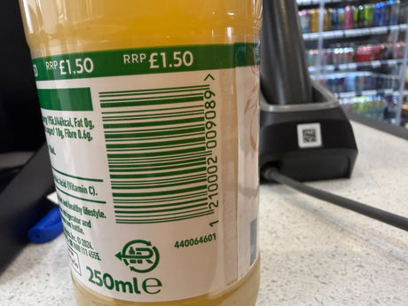 Tropicana Orchard Apple Juice 250ml ingredients label | Asian Grocery UK
