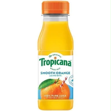 Tropicana Smooth Orange Juice 250 ml bottle front | Asian Grocery UK