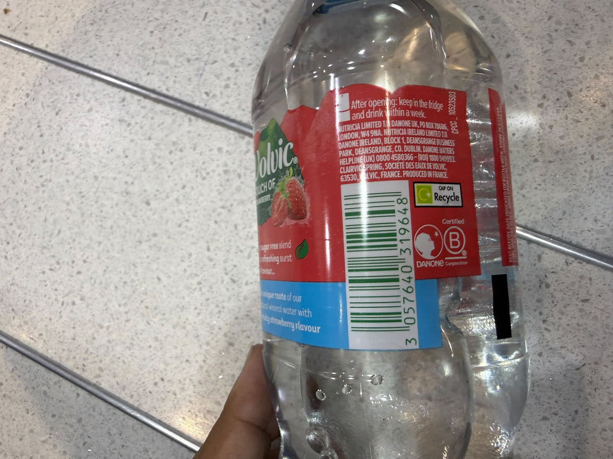 Volvic Touch of Strawberry 500ml ingredients and nutrition label | Asian Grocery UK