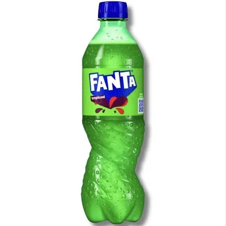 Fanta Tropical sparkling soft drink 500 ml bottle front | Asian Grocery UK
