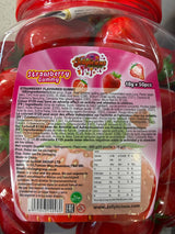 Jellylicious Strawberry Gummy barcode on individual sweet | Asian Grocery UK