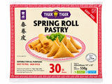 Tiger Tiger Spring Roll Pastry 550g front packaging with 30 sheets | Asian Grocery UK