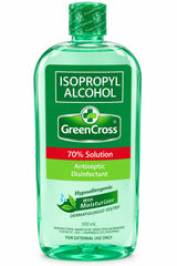 Green Cross Isopropyl Alcohol 70% 500ml front bottle with moisturiser | Asian Grocery UK