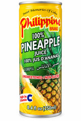 Philippine Brand 100% Pineapple Juice 250ml front of can | Asian Grocery UK