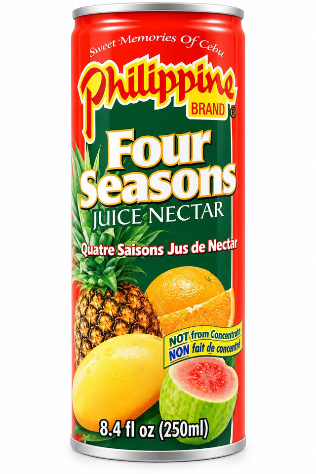 Philippine Brand Four Seasons Juice Nectar 250ml front of can | Asian Grocery UK