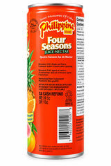 Philippine Brand Four Seasons Juice Nectar serving directions and barcode | Asian Grocery UK