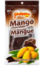 Philippine Brand Chocolate Coated Dried Mango 65g front pouch | Asian Grocery UK