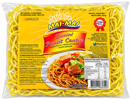 Mai Mai Special Pancit Canton 454g flour sticks front packaging | Asian Grocery UK