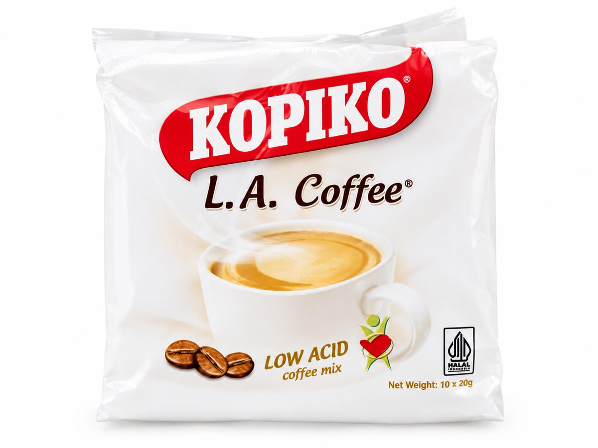 Kopiko L.A. Coffee low acid coffee mix front packaging | Asian Grocery UK