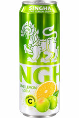 Singha Ume Lemon Soda 330ml green can front | Asian Grocery UK