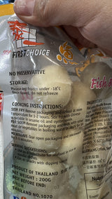 First Choice Fish Ball 200g cooking and storage instructions | Asian Grocery UK