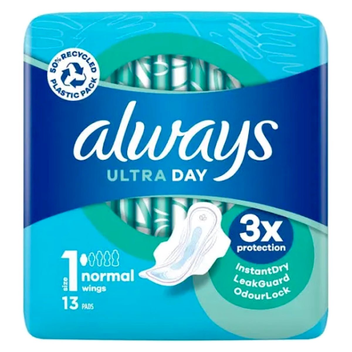 Always Ultra Ultra Day Normal 1 Sanitary Towel Wings (13 Pads) - Asian Online Superstore UK