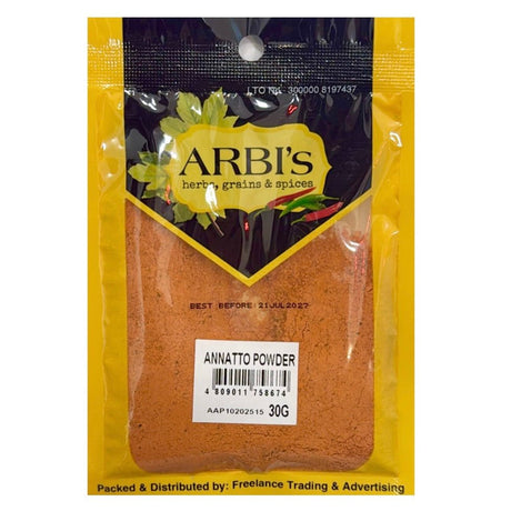 Arbi’s Atzuete Powder (Annatto Powder) 30g - Asian Online Superstore UK